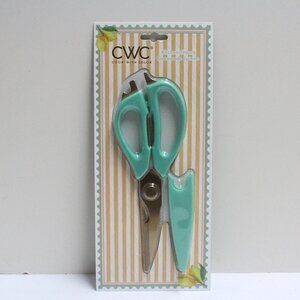 NWT Cook With Color Versatile Kitchen Shears With Blade Cover 6 Tools In 1